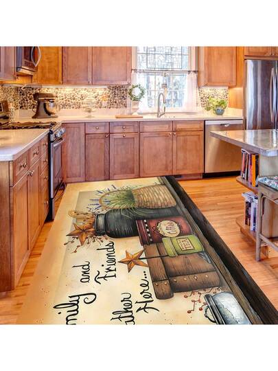 Pearl Digital Non Slip Printed Turkish Vloerkleed AL4024 Zachte Touch, Washable Tapijt Felt Backing Moderne ative Vloer Mat, Living Room, Bedroom, Bathroom, Hallway Or Entryway Available In Many Sizes Quick Drying, Highly Absorbent, Soft, Com Tafel Both Indoor Outdoor view 4