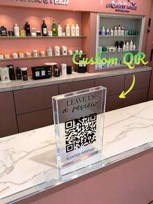 Custom QR Code Sign, Personalized Small Business Social Media QR Sign, Customize QR Codes To Directly Link To The Merchant's Official Website, Menu, Reservation Page, Or Online Store. Very Suitable For Small Business Decor, Beauty, Spa, Nail Salon, Eyelash Salon, Salon, Restaurant, Office, Cafe Online Feedback Reviews