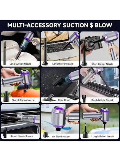 Car Ho hold Stofzuiger Cleaner Portable Wireless 20000PA High Power Mini In Compressed Air Dust Collector, Hair Dryer Pump held Brushless Motor Cars, Homes, Offices, Camping view 5