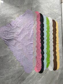 1 peça 125 cm * 60 cm acabamento em renda branca, tecido decorativo para roupas, abajur, toalha de mesa, bainha de vestido