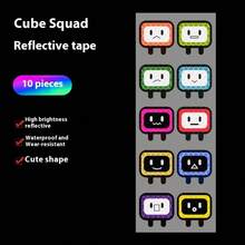 7-Color Laser Luminous Wheel Reflective Stickers (20pcs/Pack), Waterproof & Wear-Resistant 3D Reflective Warning Stickers, Suitable For Cars/Motorcycles/Bicycles, Outdoor Sports Safety Accessories - Multicolor - View 9