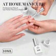 Base & Top Coat Set 2PCS, High Glossy Top Coat, Base Gel For Long Lasting Nails Shine Finish, Nail Art DIY Design Manicure Gifts For Women 10ML{"Color_name":"10mlBaseandTopCoat"} - 10ml底油和臉部油 - 查看 10