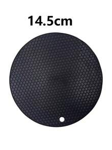 Dessous de plat rond épais en silicone résistant à la chaleur, facile à nettoyer, set de dessous de plat noirs résistants à la chaleur. Set de dessous de plat en silicone - Maniques résistantes à la chaleur antidérapantes, ustensiles de cuisine antidérapants pour la maison, tapis d'isolation en nid d'abeille, tapis de table à manger, tapis de casserole, tapis de table à manger, tapis de tasse pour la cuisine