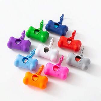 سلة مهملات بشكل عظم مطفي، موزع وحامل أكياس نفايات الحيوانات الأليفة، لوازم جمع فضلات الكلاب/القطط