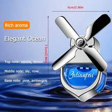 1pc Car Air Vent Fragrance Creative Rotating Fan Lasting Fragrance Deodorizer Car Interior Decor, Air Conditioning Aromatherapy Diffuser - A - View 8