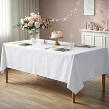 6-Pack White 60 X 102-Inch High-Quality Tablecloth, Soft And Wrinkle-Resistant, Ideal For Rectangular Tables, Birthday Parties, Camping Dinners And Holiday Gatherings