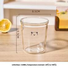 Taza de café Gianxi de alta belleza, taza de vino para el hogar, taza para Latte, vaso resistente al agua de alta temperatura, vaso de vidrio de borosilicato alto - cara sonriente - Ver 10