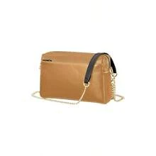 - Bolso cruzado para mujer, correa de cadena para telfono celular, piel sinttica, color bronce - inicial - Ver 3