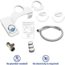 1pc Compact, Multifunctional Cold Water Bidet Sprayer With Key And Knob - Detachable - Space Saving (Dual Retractable Nozzles)