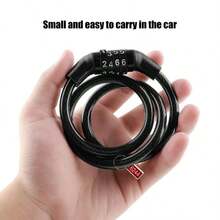 1 Stück 4-stelliges Fahrradschloss, Passwortschloss, E-Bike Kettenschloss, Stahlkabel Schloss, Fahrrad Diebstahlschutz Passwortschloss