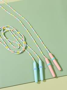 Joivida 1pc/2024 New Bamboo Node Skipping Rope, Beginner Sports Jumping Rope, Soft Rubber Fitness Jumping Rope For Adults, Sectional & Adjustable Free Design For Workout Training - Multicolor - View 1