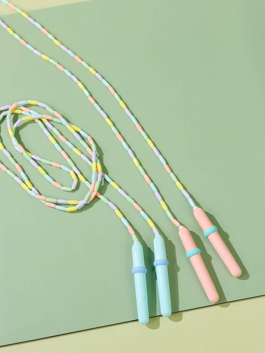 Joivida 1pc/2024 New Bamboo Node Skipping Rope, Beginner Sports Jumping Rope, Soft Rubber Fitness Jumping Rope For Adults, Sectional & Adjustable Free Design For Workout Training - Multicolor - View 1