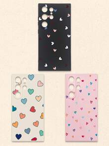 3个装心形图案软硅胶手机壳，多巴胺设计，兼容和Galaxy手机，11、13、14、15、16/16 Pro/16 Plus/16 Pro Max，国际版，非国内版 - 彩色 - 查看 32