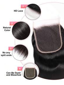 OQ 5x5 HD Lace Front Closure Straight 100% Virgin Human Hair Wig 10-20 Inch Comfortable Warm Gift Suitable For Daily Wear And Beginners Free Shipping With Hair Care Products - SNatural - View 9