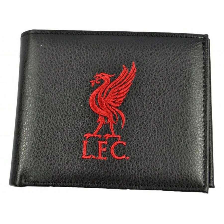 Liverpool FC Embroidered Bi-Fold Wallet (Black/Red) - 100% Mixed - (BS4488) - Black - View 1