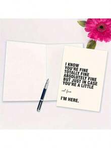 Greeting Cards/Sent To Friends,Good Girlfriends, Good Sisters /I KNOW YOU'RE FINE TOTALLY FINE ABSOLUTELY FINE YOU'RE A LITTLE BUT JUST IN CASE/Funny Cards/Thick Paper + Envelope,Christmas