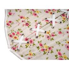 Women's Waist Cincher Bustier Boned Corset With  Design In 2025 - Yellow & Pink Floral - View 7