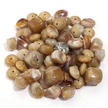 50g/Paquete, aproximadamente 20-40 piezas de cuentas acrílicas asimétricas, cuentas sueltas de estilo mixto, cuentas de moda casual vintage marrón para otoño/invierno, para hacer joyas, manualidades DIY, cuentas espaciadoras para collares, pendientes, joyas, artesanías, adornos para teléfonos, llaveros, accesorios decorativos - Mezclar formas - Ver 14