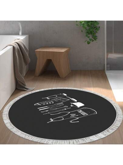 Pearl Digital Non Slip Printed Turkish Vloerkleed AL4032 Zachte Touch, Washable Tapijt Felt Backing Moderne ative Vloer Mat, Living Room, Bedroom, Bathroom, Hallway Or Entryway Available In Many Sizes Quick Drying, Highly Absorbent, Soft, Com Tafel Both Indoor Outdoor view 7