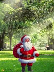 1 Stück elegante Acryl Weihnachtsmann & Frau Weihnachtsmann Gartendekoration - saisonale Feiertags-Rasendekoration, ohne Strombedarf, ohne Federn, hervorragend für Weihnachtsgartendekoration und Weihnachtsparty-Dekoration