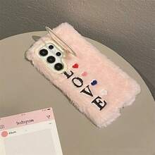 Carcasă de telefon Wnter pentru 1Samsung Galaxy S23 S24 Ultra FE A54 A55 5G A35 A05S Carcasă de pluș Ins Love Anti-cădere Carcasă spate de protecție caldă