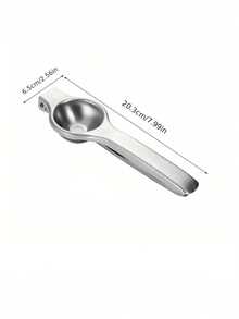 1pc Stainless Steel Manual Juicer, Hand Press Lemon Squeezer Tool, Home Use Citrus Juicer - Silver - View 6