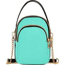 Aqua Blue - Funda cruzada acolchada para telfono celular - inicial - Ver 2