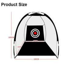 Golf Hitting Practice Nets For Backyard Driving, Golf Balls Hitting Pitching Driving Nets For Indoor Outdoor Garage Use, Golfing Swing Training Impact Cages With Frame And Net