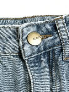 Quần short denim Cargo màu xanh cổ điển cho bé trai, dáng rộng, nhiều túi, thoải mái, cạp chun, quần short công sở thường ngày - Rửa nhẹ - Xem 4