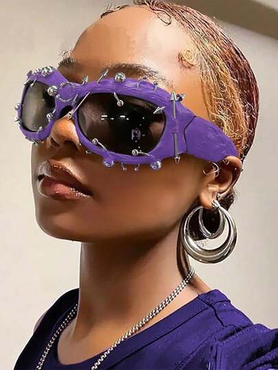 1 Stück Brille mit tropfender giftiger Flüssigkeit, Kostümrolle-Spiel, neutrale retro-böhmische elegante Party-Dekorationsbrille, Halloween-Accessoire