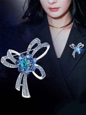 1pc Vintage Brooch, Fashionable & Unique Women's Accessory, Decorative Pin For Cardigan, Blazer, Jacket, Elegant & Luxurious, Versatile Christmas Gift