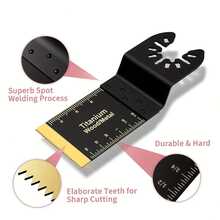 Titanium Alloy Multi-Tool Blade Kit, Suitable For Wood, Plastic, Metal Oscillating Tool Blades, Quick Release Oscillating Saw Blades, Fit All Models - Multicolor - View 10