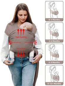 1pc Baby Wrap Carrier - Original Baby Carrier Wrap Sling For Newborns - Baby Wearing Essentials - Newborn Wrap Swaddle Holder, Newborn To Toddler Infant Sling