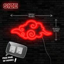 1 pieza Señal de neón de la Nube Roja de anime genial para decoración de pared de la sala de juegos, alimentada por USB, regalo perfecto para jugadores, entusiastas del cine y entusiastas de los modelos