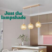 1 pezzo Paralume in vetro cristallo, adatto per lampada da soffitto e da parete, paralume da soffitto o da parete in cristallo trasparente, compatibile con attacco lampadina E26/E27, molletta-on/a vite, decorazione illuminazione moderna