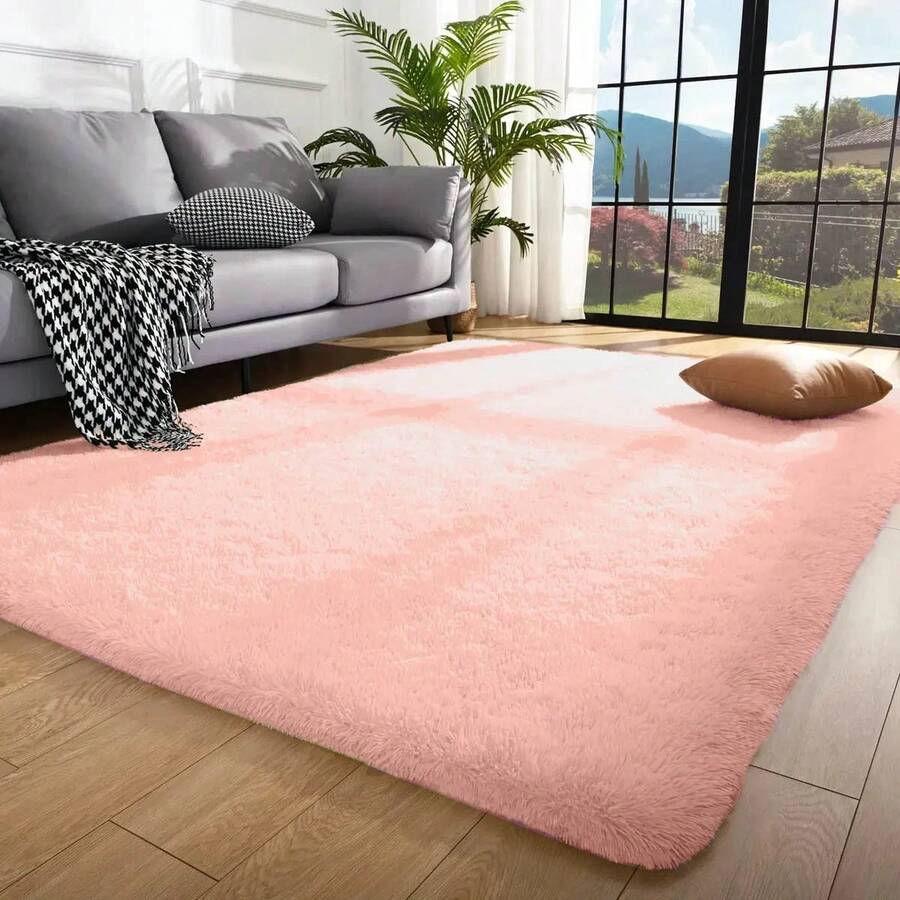 Soft Shaggy Rug For Bedroom Living Room 1.40m X 2.00m - Rusty Rose - View 1