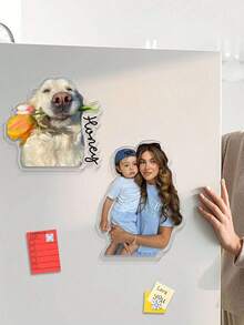 1/3/5 piezas Imanes personalizados de acrílico para nevera con foto, imanes de acrílico con apariencia 2D con imagen/foto de mascota personalizada, regalos de Navidad perfectos para abuela/mamá/papá/abuelo, imanes de acrílico con foto de bebé personalizada para nuevos padres, imanes divertidos con foto de perro/gato para dueños de mascotas, imanes de acrílico con recuerdos familiares para decoración de nevera, imanes para decoración de cocina y uso diario