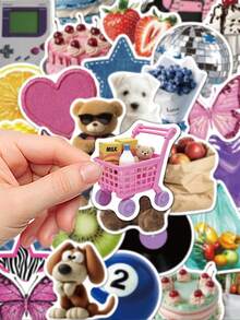 50 piezas Pegatinas retro Y2K para cuadernos, portátiles, estuches de teléfonos celulares, equipaje, guitarras y decoración