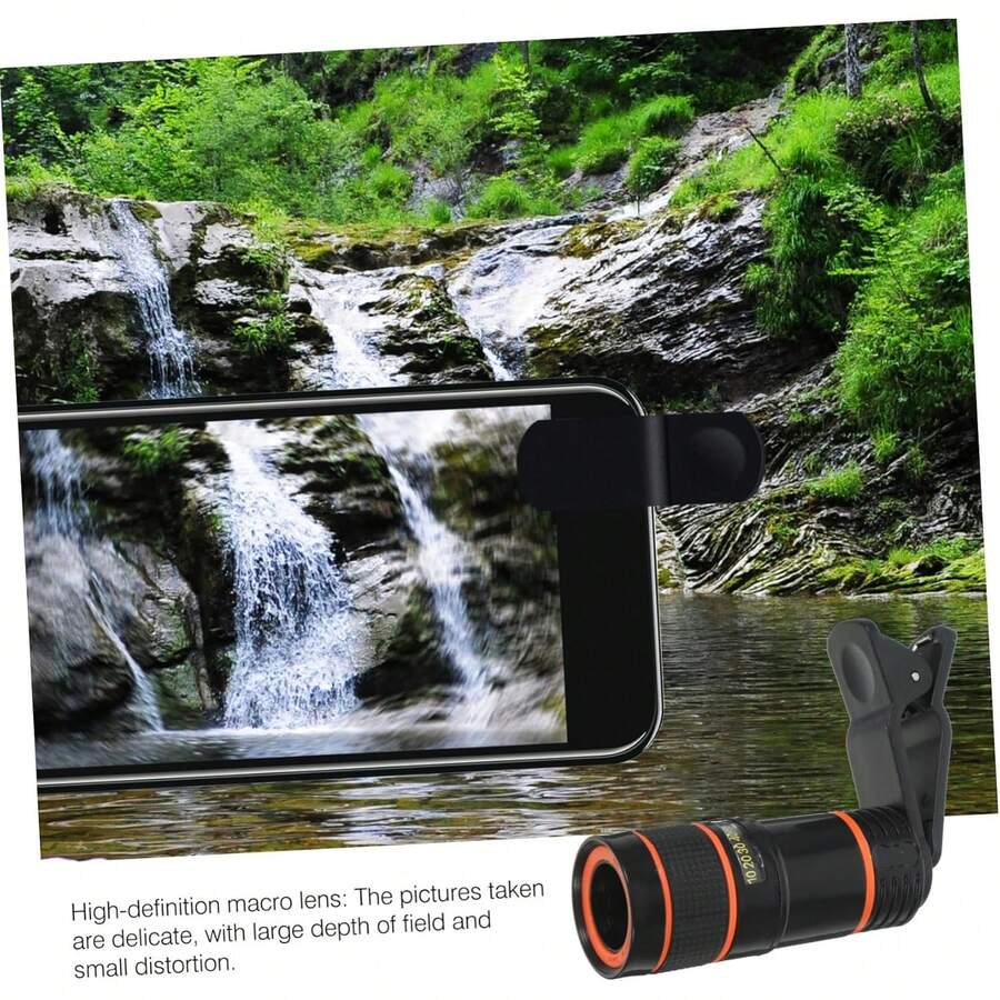 FCV 8X Cell Phone Lens Mobile Phone Camera Accessory Telephoto Lens For Smartphones Connection Compatible With IPhone 17 Air 16/15/14/13/12/11 Pro Max And Most Smartphone