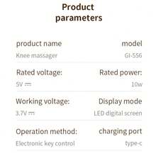 This Wireless Knee Massager Features Heating Function, With 4 Heating Modes, 4 Vibration Modes, And An LED Display. Suitable For Hands, Knees, And Shoulders. Convenient For Home And Travel Use.