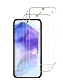 3 Packs Clear Screen Protector For Sam Sung Galaxy A50/A51/A52/A52 5G/A53 5G/A54 5G/A55 5G/A70- HD Transparent Tempered Glass, Full Coverage, Quick Air Release/ Scratch & Dust Proof / HD Clear / Sensitive Touch