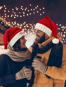 Custom Santa Claus Hats, Christmas Beanie Hats, Personalized Santa Claus Hats, Dinosaur Hats Christmas Party Hats, Santa Claus Hats, Red Knitted Baseball Hats, Suitable For Family, Solid Color, Winter Hats, Christmas Decorations, Christmas Gifts