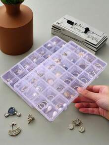 2/1pc Multi-Purpose Transparent Box Plastic Empty Storage Box, $1,Used For Storing Earrings, Rings, Jewelry, Nail Art, Nail Tools, Nail Accessories, Jewelry Decoration And Storage. Gifts For Women
