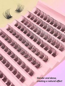 !! ! 150Pcs D Curl Eyelash Clusters Wispy Voluminous And Lightweight Individual Lashes, Natural Look Lashes Fluffy Cluster Lashes DIY Eyelash Extension Women's Eye Makeup, Beginner Friendly, Reusablelash Clusters,Eyelash Clusters,Individual Eyelashes,Lashes,Fake Lashes. Random Style.