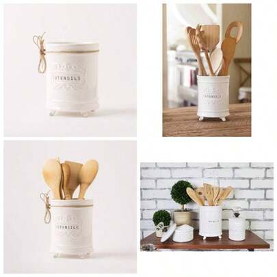 Circa - Soporte de cermica para utensilios, 16, 5x 12, de dimetro, utensilios