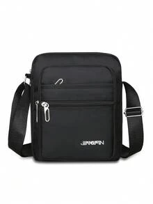 1 pieza Bolsa pequeña con cierre de cremallera de tela de nailon de unicolor, multicapa, mochila casual de moda, de mano, con correa para el hombro, adecuada para primavera, verano, otoño, uso diario, trabajo, negocios, compras - Multicolor - Ver 15