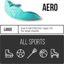 3D 橄榄球护齿，舒适透气牙齿保护 - 2.0 毫米薄 - 彩色 - 查看 3