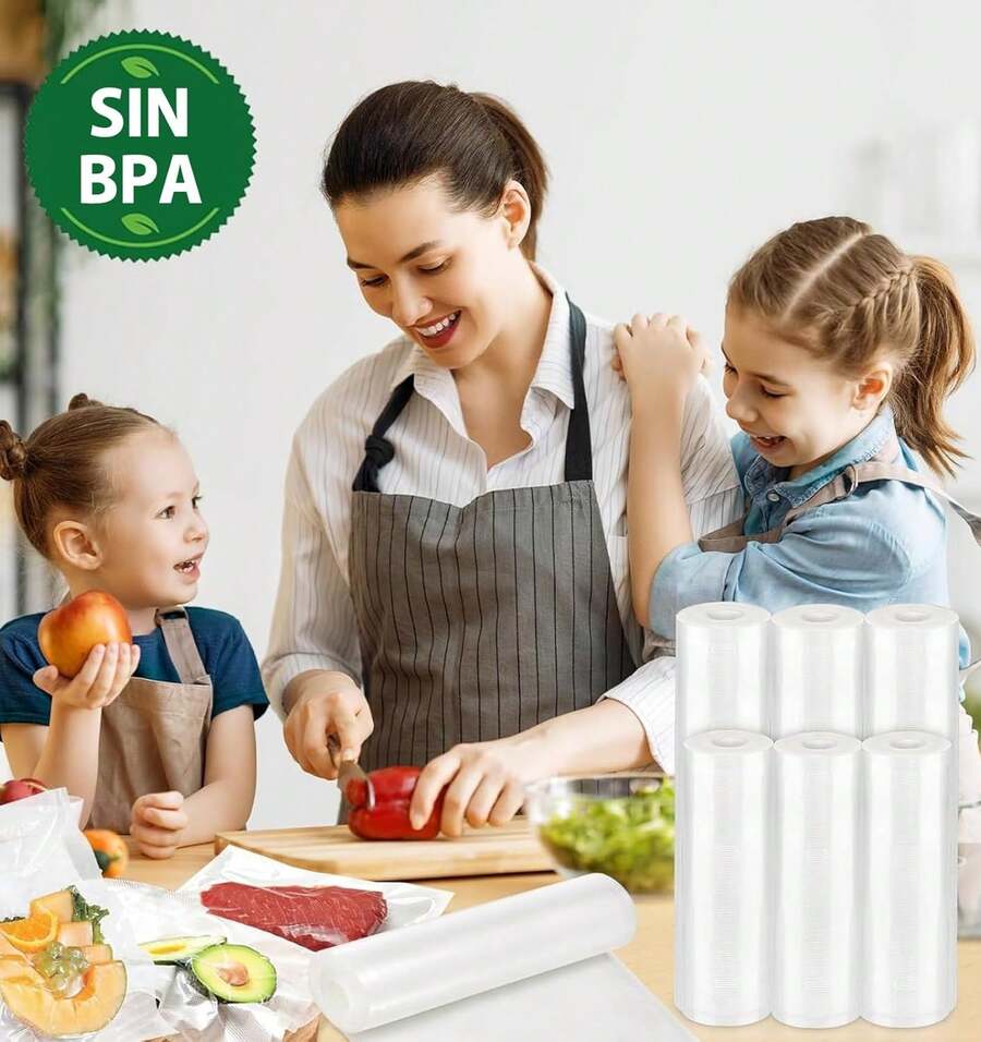 3 PCS Bolsas para Congelar Alimentos,Selladoras al Vacío de Bolsas 28CM*500CM,Tamaño Personalizado,Sin BPA,Multifuncional Bolsas al Vacio,Selladora de Bolsas Preparación de Comidas,Sous Vide,Cocinando - 300 piezas 18*25 cm + 20*30 cm + 25*35 cm - Ver 1