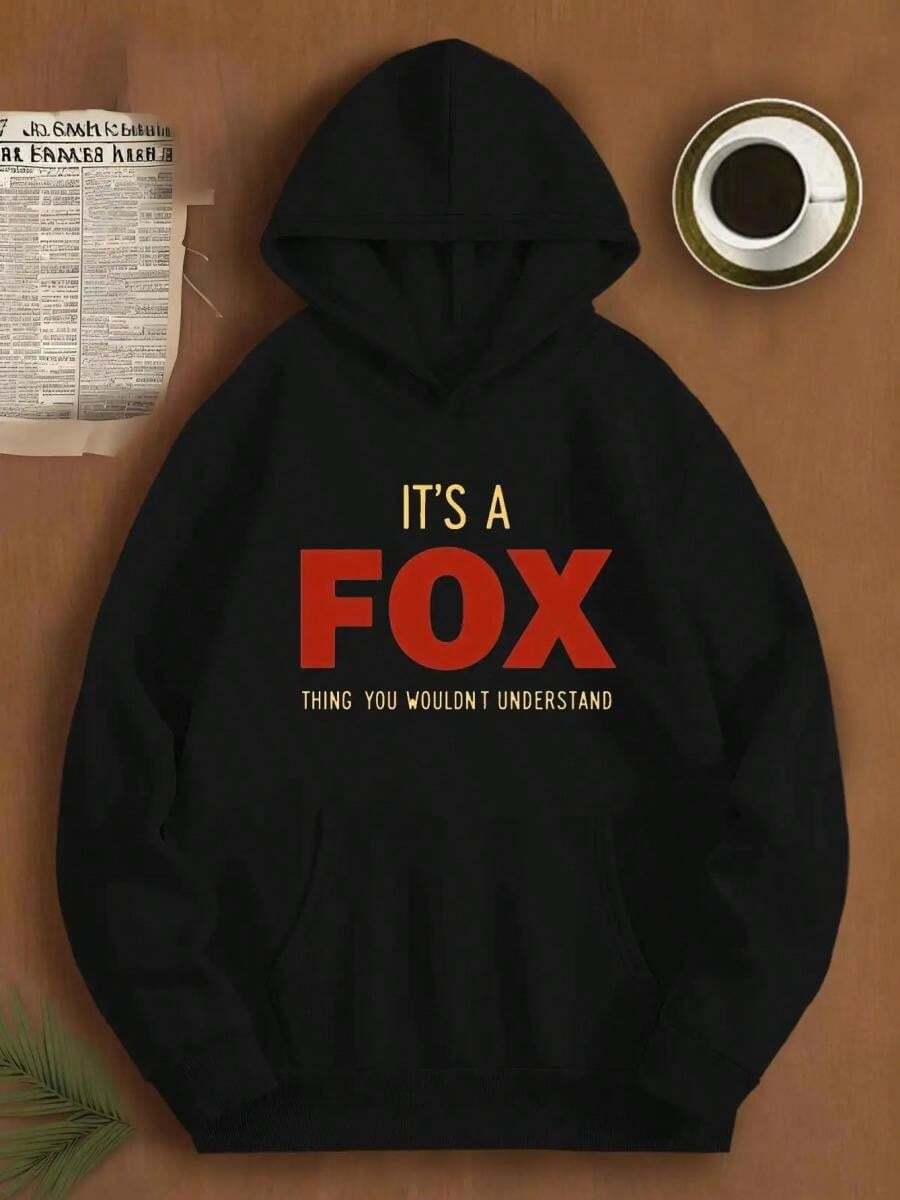 Men'S Plus Size 'It'S A Thing' Hoodie - Black With Red & Golden Graphic, Loose Fit Casual Pullover Sweatshirt, Polyester Knit Hooded Sweater With Front Pocket, Washable Funny Slogan Fox-Themed Outfits & Casual Attire, Comfortable Statement Apparel, Hoodie Men, Men HoodieFront Men's Hoodie | Create Your Own Signature Style Hooded Sweatshirt Football Print Graphic Pullover Hoodies Men's Casual Oversized Hoodie With Car And Letter Design Going Out Graphic Long Sleeve Hoodie, For Friends, Husband, Boyfriend Gifts Pittsburgh Football Pattern Hoodie - Black Knitted Sweatshirt With Yellow And White Geometric Design, Drawstring Hood, Pocket, Casual Loose Fit, Suitable For Sports And Casual Wear, Sports Fan Apparel | Casual Loose Hoodie | All-Day Comfort, Football Hoodie - màu đen - Xem 1