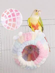 鸟巢，鹦鹉宠物保暖冬窝，加厚隔热虎百合图案睡窝，温暖繁殖箱，鹦鹉保暖鸟巢，牡丹凤凰保暖越冬巢 - 彩色 - 查看 2